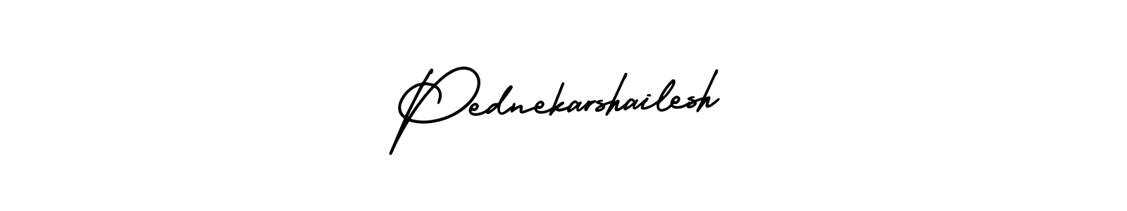 How to make Pednekarshailesh signature? AmerikaSignatureDemo-Regular is a professional autograph style. Create handwritten signature for Pednekarshailesh name. Pednekarshailesh signature style 3 images and pictures png