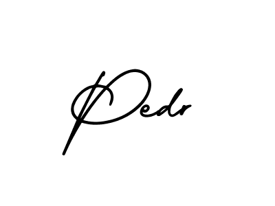 How to make Pedr name signature. Use AmerikaSignatureDemo-Regular style for creating short signs online. This is the latest handwritten sign. Pedr signature style 3 images and pictures png