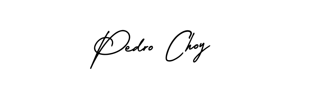 Create a beautiful signature design for name Pedro Choy. With this signature (AmerikaSignatureDemo-Regular) fonts, you can make a handwritten signature for free. Pedro Choy signature style 3 images and pictures png