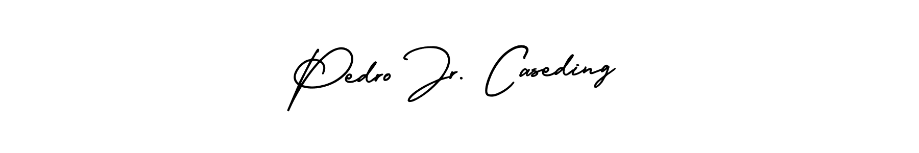 AmerikaSignatureDemo-Regular is a professional signature style that is perfect for those who want to add a touch of class to their signature. It is also a great choice for those who want to make their signature more unique. Get Pedro Jr. Caseding name to fancy signature for free. Pedro Jr. Caseding signature style 3 images and pictures png