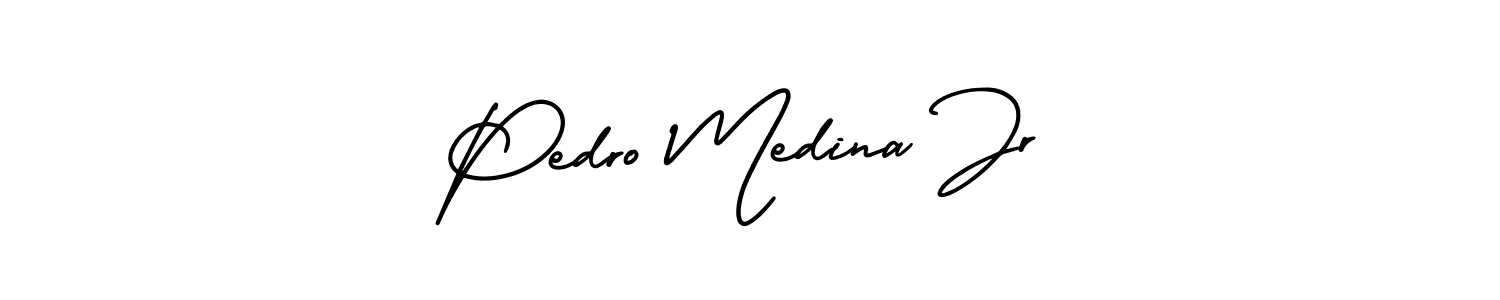 Design your own signature with our free online signature maker. With this signature software, you can create a handwritten (AmerikaSignatureDemo-Regular) signature for name Pedro Medina Jr. Pedro Medina Jr signature style 3 images and pictures png