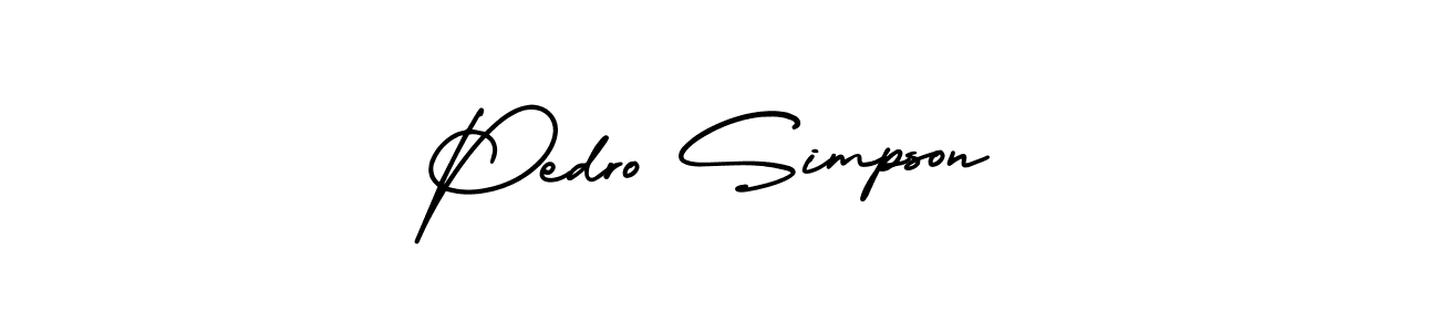 Also You can easily find your signature by using the search form. We will create Pedro Simpson name handwritten signature images for you free of cost using AmerikaSignatureDemo-Regular sign style. Pedro Simpson signature style 3 images and pictures png