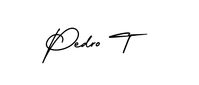 This is the best signature style for the Pedro T name. Also you like these signature font (AmerikaSignatureDemo-Regular). Mix name signature. Pedro T signature style 3 images and pictures png