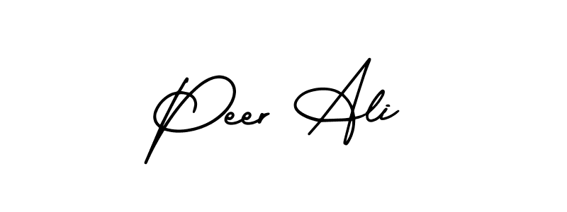 Peer Ali stylish signature style. Best Handwritten Sign (AmerikaSignatureDemo-Regular) for my name. Handwritten Signature Collection Ideas for my name Peer Ali. Peer Ali signature style 3 images and pictures png