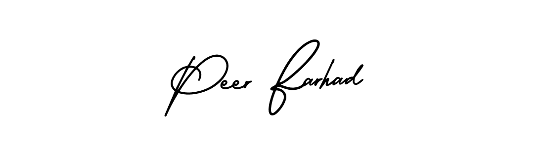 Peer Farhad stylish signature style. Best Handwritten Sign (AmerikaSignatureDemo-Regular) for my name. Handwritten Signature Collection Ideas for my name Peer Farhad. Peer Farhad signature style 3 images and pictures png