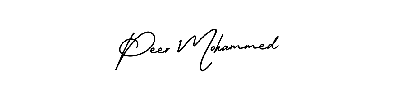 How to make Peer Mohammed name signature. Use AmerikaSignatureDemo-Regular style for creating short signs online. This is the latest handwritten sign. Peer Mohammed signature style 3 images and pictures png