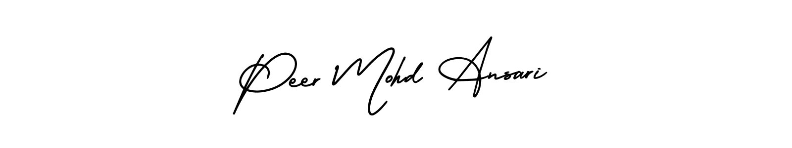 How to make Peer Mohd Ansari name signature. Use AmerikaSignatureDemo-Regular style for creating short signs online. This is the latest handwritten sign. Peer Mohd Ansari signature style 3 images and pictures png