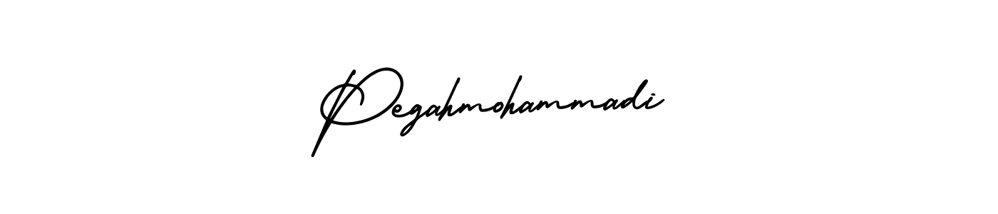 You should practise on your own different ways (AmerikaSignatureDemo-Regular) to write your name (Pegahmohammadi) in signature. don't let someone else do it for you. Pegahmohammadi signature style 3 images and pictures png