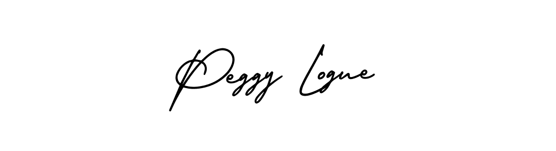 The best way (AmerikaSignatureDemo-Regular) to make a short signature is to pick only two or three words in your name. The name Peggy Logue include a total of six letters. For converting this name. Peggy Logue signature style 3 images and pictures png