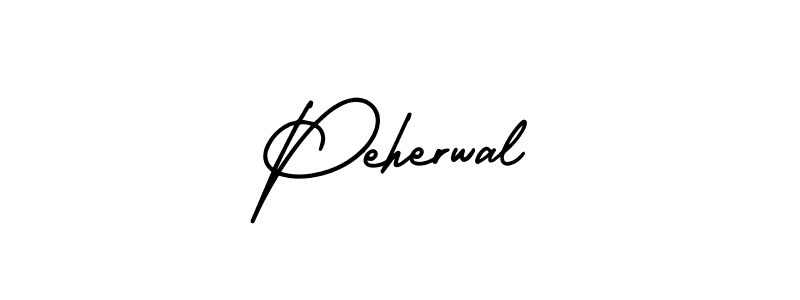 Use a signature maker to create a handwritten signature online. With this signature software, you can design (AmerikaSignatureDemo-Regular) your own signature for name Peherwal. Peherwal signature style 3 images and pictures png