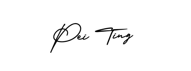 Design your own signature with our free online signature maker. With this signature software, you can create a handwritten (AmerikaSignatureDemo-Regular) signature for name Pei Ting. Pei Ting signature style 3 images and pictures png