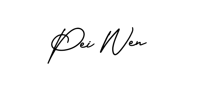 Make a beautiful signature design for name Pei Wen. With this signature (AmerikaSignatureDemo-Regular) style, you can create a handwritten signature for free. Pei Wen signature style 3 images and pictures png