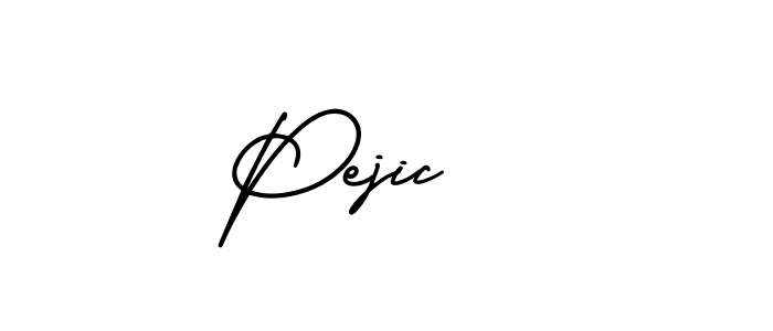 Use a signature maker to create a handwritten signature online. With this signature software, you can design (AmerikaSignatureDemo-Regular) your own signature for name Pejic  . Pejic   signature style 3 images and pictures png