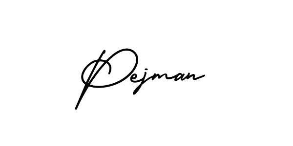 Use a signature maker to create a handwritten signature online. With this signature software, you can design (AmerikaSignatureDemo-Regular) your own signature for name Pejman. Pejman signature style 3 images and pictures png