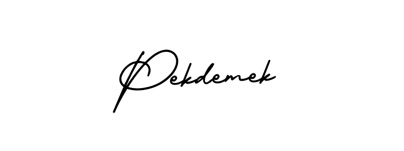 Make a beautiful signature design for name Pekdemek. With this signature (AmerikaSignatureDemo-Regular) style, you can create a handwritten signature for free. Pekdemek signature style 3 images and pictures png