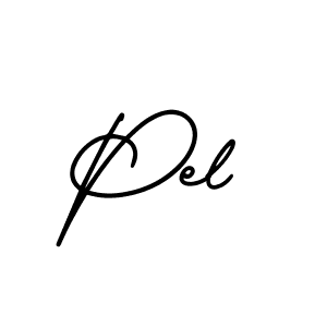 The best way (AmerikaSignatureDemo-Regular) to make a short signature is to pick only two or three words in your name. The name Pel include a total of six letters. For converting this name. Pel signature style 3 images and pictures png