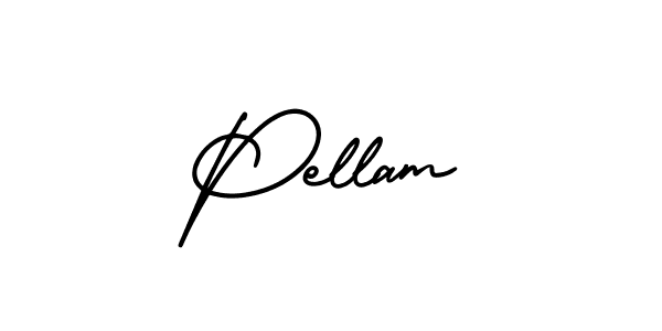 Make a beautiful signature design for name Pellam. With this signature (AmerikaSignatureDemo-Regular) style, you can create a handwritten signature for free. Pellam signature style 3 images and pictures png