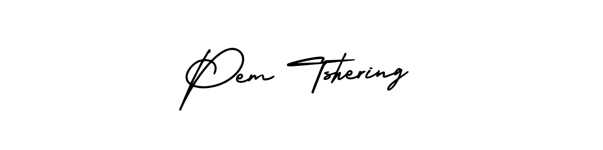 It looks lik you need a new signature style for name Pem Tshering. Design unique handwritten (AmerikaSignatureDemo-Regular) signature with our free signature maker in just a few clicks. Pem Tshering signature style 3 images and pictures png