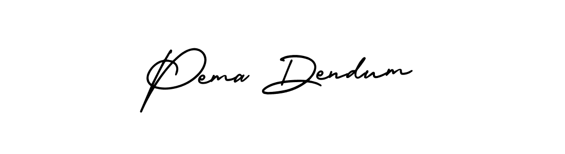 AmerikaSignatureDemo-Regular is a professional signature style that is perfect for those who want to add a touch of class to their signature. It is also a great choice for those who want to make their signature more unique. Get Pema Dendum name to fancy signature for free. Pema Dendum signature style 3 images and pictures png