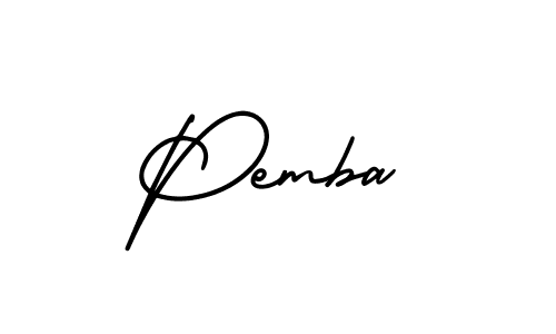 Pemba stylish signature style. Best Handwritten Sign (AmerikaSignatureDemo-Regular) for my name. Handwritten Signature Collection Ideas for my name Pemba. Pemba signature style 3 images and pictures png