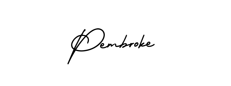 How to make Pembroke signature? AmerikaSignatureDemo-Regular is a professional autograph style. Create handwritten signature for Pembroke name. Pembroke signature style 3 images and pictures png