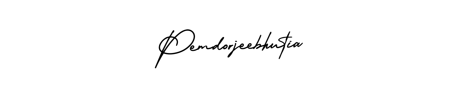Make a beautiful signature design for name Pemdorjeebhutia. With this signature (AmerikaSignatureDemo-Regular) style, you can create a handwritten signature for free. Pemdorjeebhutia signature style 3 images and pictures png