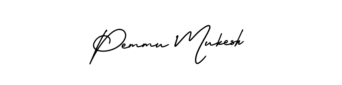 AmerikaSignatureDemo-Regular is a professional signature style that is perfect for those who want to add a touch of class to their signature. It is also a great choice for those who want to make their signature more unique. Get Pemmu Mukesh name to fancy signature for free. Pemmu Mukesh signature style 3 images and pictures png