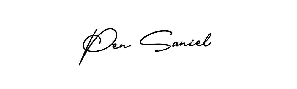 Best and Professional Signature Style for Pen Saniel. AmerikaSignatureDemo-Regular Best Signature Style Collection. Pen Saniel signature style 3 images and pictures png