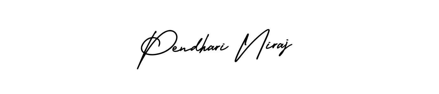 Similarly AmerikaSignatureDemo-Regular is the best handwritten signature design. Signature creator online .You can use it as an online autograph creator for name Pendhari Niraj. Pendhari Niraj signature style 3 images and pictures png