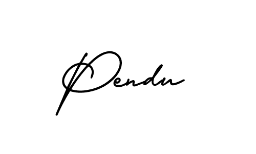 Create a beautiful signature design for name Pendu. With this signature (AmerikaSignatureDemo-Regular) fonts, you can make a handwritten signature for free. Pendu signature style 3 images and pictures png