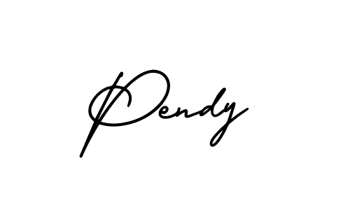 Make a beautiful signature design for name Pendy. With this signature (AmerikaSignatureDemo-Regular) style, you can create a handwritten signature for free. Pendy signature style 3 images and pictures png