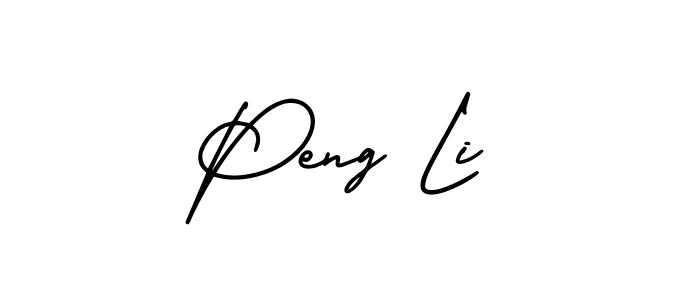 Design your own signature with our free online signature maker. With this signature software, you can create a handwritten (AmerikaSignatureDemo-Regular) signature for name Peng Li. Peng Li signature style 3 images and pictures png