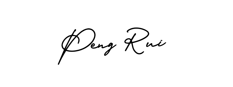 You should practise on your own different ways (AmerikaSignatureDemo-Regular) to write your name (Peng Rui) in signature. don't let someone else do it for you. Peng Rui signature style 3 images and pictures png