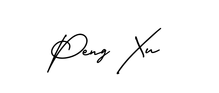 Design your own signature with our free online signature maker. With this signature software, you can create a handwritten (AmerikaSignatureDemo-Regular) signature for name Peng Xu. Peng Xu signature style 3 images and pictures png