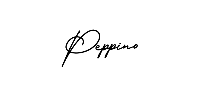 Use a signature maker to create a handwritten signature online. With this signature software, you can design (AmerikaSignatureDemo-Regular) your own signature for name Peppino. Peppino signature style 3 images and pictures png