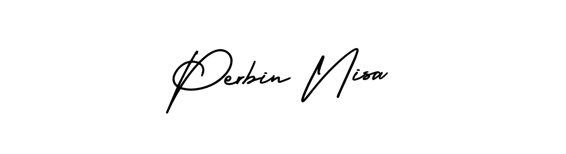Make a beautiful signature design for name Perbin Nisa. Use this online signature maker to create a handwritten signature for free. Perbin Nisa signature style 3 images and pictures png