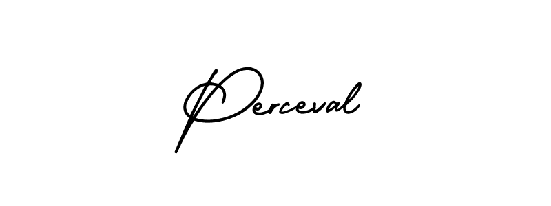 The best way (AmerikaSignatureDemo-Regular) to make a short signature is to pick only two or three words in your name. The name Perceval include a total of six letters. For converting this name. Perceval signature style 3 images and pictures png