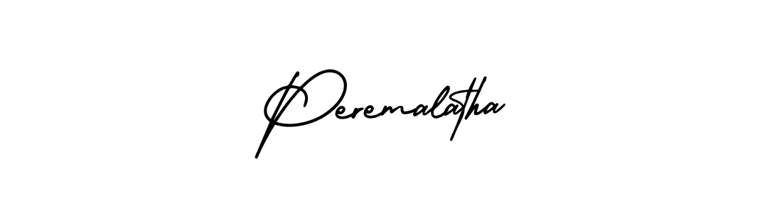 Similarly AmerikaSignatureDemo-Regular is the best handwritten signature design. Signature creator online .You can use it as an online autograph creator for name Peremalatha. Peremalatha signature style 3 images and pictures png