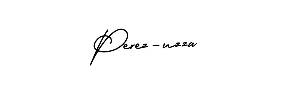 How to make Perez-uzza name signature. Use AmerikaSignatureDemo-Regular style for creating short signs online. This is the latest handwritten sign. Perez-uzza signature style 3 images and pictures png