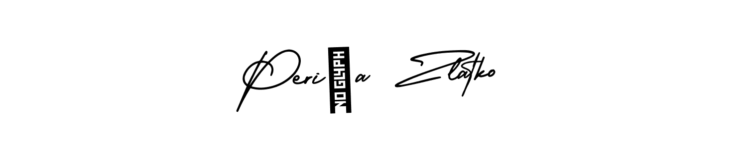 if you are searching for the best signature style for your name Periša  Zlatko. so please give up your signature search. here we have designed multiple signature styles  using AmerikaSignatureDemo-Regular. Periša  Zlatko signature style 3 images and pictures png