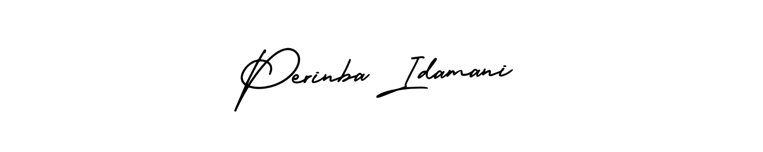 How to make Perinba Idamani name signature. Use AmerikaSignatureDemo-Regular style for creating short signs online. This is the latest handwritten sign. Perinba Idamani signature style 3 images and pictures png