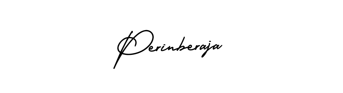 The best way (AmerikaSignatureDemo-Regular) to make a short signature is to pick only two or three words in your name. The name Perinberaja include a total of six letters. For converting this name. Perinberaja signature style 3 images and pictures png