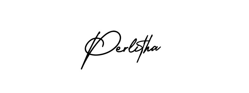 Also we have Perlitha name is the best signature style. Create professional handwritten signature collection using AmerikaSignatureDemo-Regular autograph style. Perlitha signature style 3 images and pictures png