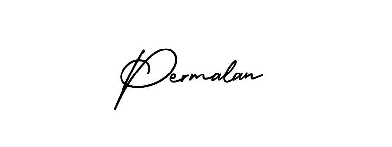 Make a beautiful signature design for name Permalan. With this signature (AmerikaSignatureDemo-Regular) style, you can create a handwritten signature for free. Permalan signature style 3 images and pictures png