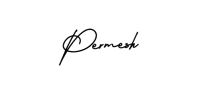 Make a beautiful signature design for name Permesh. With this signature (AmerikaSignatureDemo-Regular) style, you can create a handwritten signature for free. Permesh signature style 3 images and pictures png