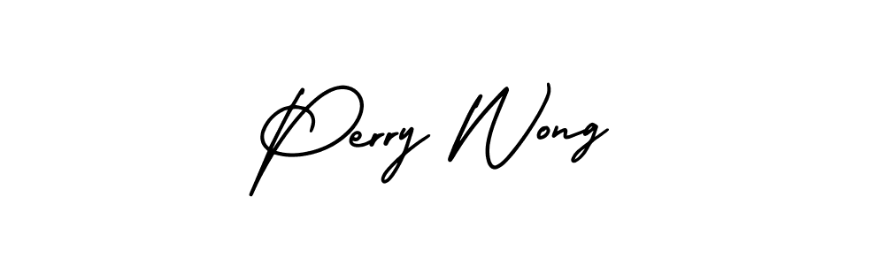 How to Draw Perry Wong signature style? AmerikaSignatureDemo-Regular is a latest design signature styles for name Perry Wong. Perry Wong signature style 3 images and pictures png