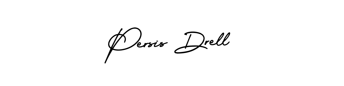 You should practise on your own different ways (AmerikaSignatureDemo-Regular) to write your name (Persis Drell) in signature. don't let someone else do it for you. Persis Drell signature style 3 images and pictures png