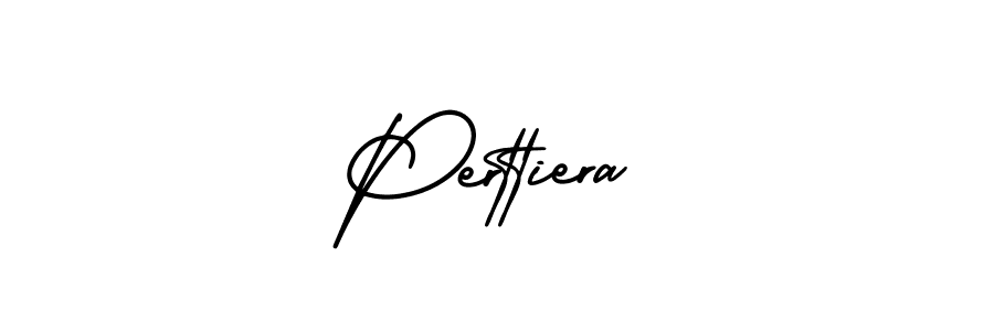 How to make Perttiera name signature. Use AmerikaSignatureDemo-Regular style for creating short signs online. This is the latest handwritten sign. Perttiera signature style 3 images and pictures png