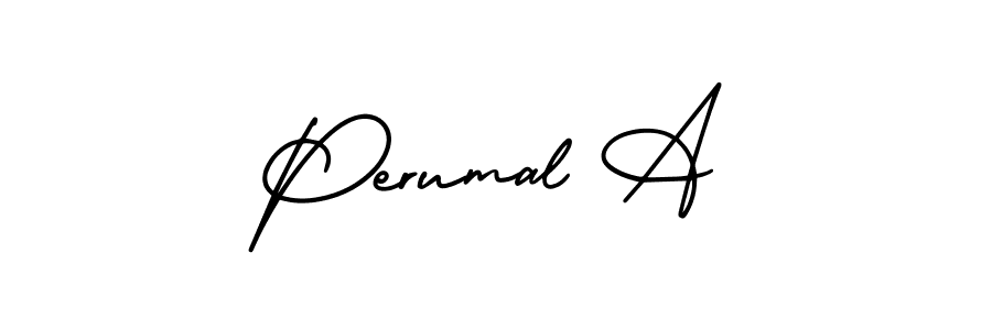 Also You can easily find your signature by using the search form. We will create Perumal A name handwritten signature images for you free of cost using AmerikaSignatureDemo-Regular sign style. Perumal A signature style 3 images and pictures png