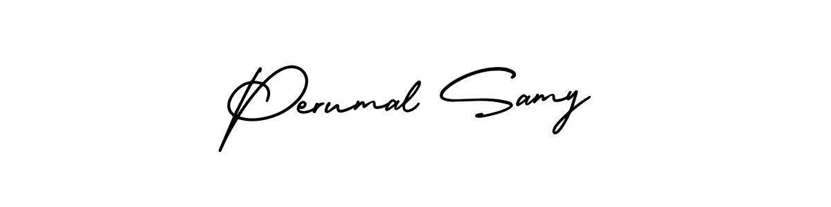 Design your own signature with our free online signature maker. With this signature software, you can create a handwritten (AmerikaSignatureDemo-Regular) signature for name Perumal Samy. Perumal Samy signature style 3 images and pictures png